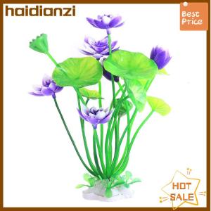 haidianzi Aquarium Artificial Lotus Plants Decoration Fish Tank Landscaping Water Grass Ornaments Aquatic Simulated Flower Plant Supplies