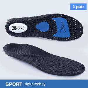 1 Pair Upgraded Sneaker Black Thick Insole Orthotic Shoes Accessories Outdoor Air Cushion Shock Absorption Shoes Insoles Orthopedic EVA Memory Foam