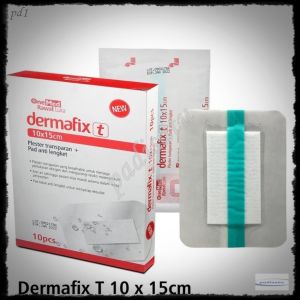 Dermafix 10x15 cm Plester Transparan Anti Air Penutup Luka dengan Pad/Bantalan per 1 pcs