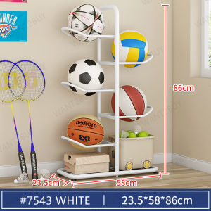 🇲🇾 Indoor Basketball Storage Rack Portable Children Football Racket Placement Kindergarten Display Rak Basket 足球篮球收纳置物架