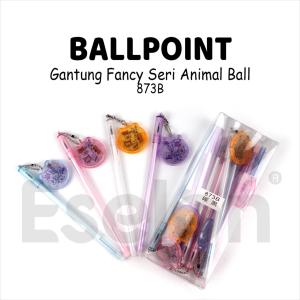 12pcs Pulpen Gantung Kepala  ANIMAL  873/ 1pak Bollpoint Gel Gantung