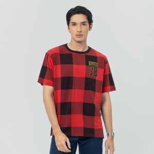 EDWIN JEANS - MIKE RED BLACK Kaos Pria Lengan Pendek SS - Top Man Graphic Tee
