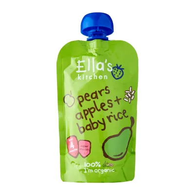 Ellas Kitchen Organic Pears Apples And Baby Rice 6 Plus Months Baby Food