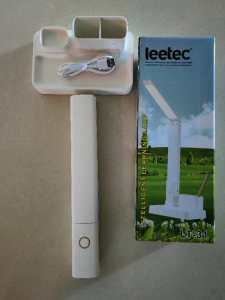 LEETEC LT-31 Elegant LED Desk Lamp with Adjustable Brightness and Integrated Pen Holder Energy-Saving Night Light for Study and Reading