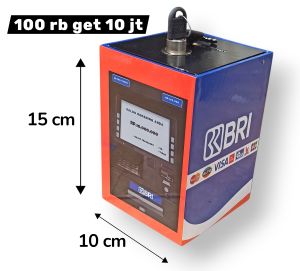 CELENGAN TARGET 50 JT MOTIF ATM JUMBO 20 CM / celengan target motif atm /celengan target 100k 50 jt jumbo