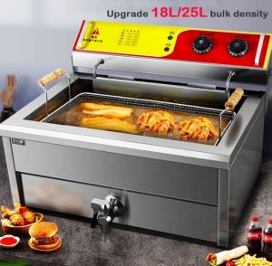 Big fryer หม้อทอดไฟฟ้า 18 ลิตร 25ลิตร เตาทอดไฟฟ้า หม้อทอดเชิงพาณิชย์ ทอด เครื่องทอดไก่ทอด