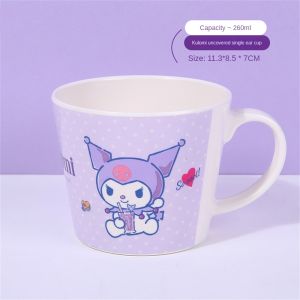 JUNCHUANG Sanrio ชามเด็กบนโต๊ะอาหาร จานอาหารเสริม ถ้วยของใช้ในครัวเรือนแม่และเด็ก ชุดอาหารเด็กหลากหลายชนิด