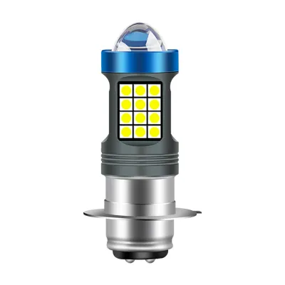 Lampu LED Motor 12V-80V H4 BA20D P15D T19 66SMD 2 Warna 3000LM H6 Lampu Depan Motor LED Balok Tinggi/Rendah untuk Motor Listrik