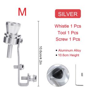 K-118 Whistle Exhaust Accessories Universal Turbo Sound Whistle Exhaust Pipe Aluminum