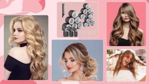 39PCS Self Grip Curlers 3 Sizes - Black 2.5in 1.9in 1.4in Rollers with Duckbill Clips for Long Medium Short Thick Fine Hair Volume and Bangs (Black)