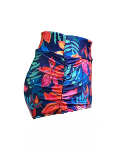 RAINBOW SWIMSUIT High Waist Bikini Shorts Plus Size Womens Flower Design Swimwear Pants for Swimming Outings & Beach Vacations