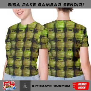 kaos wanita lengan panjang baju gas LPG 3kg sublime 3D terbaru 2025