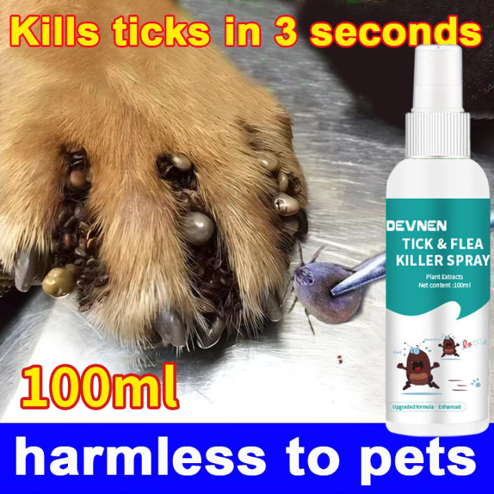 COD 100ML Tick and Flea Remover Spray Pet Anti Garapata Pulgas Kuto