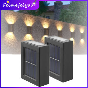 Solar wall garden light outdoor solar led outdoor light waterproof Light Control Wall Lamp Auto ON/OFF 2 LEDs 6 LEDs for garden street yard fence courtyard