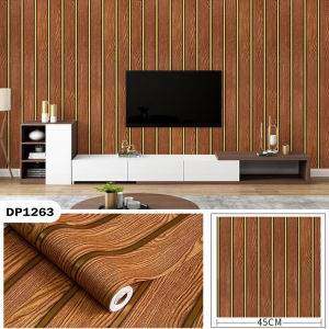 Wallpaper Sticker Dinding Kayu Salur 45cm x +-4-5 m - Wallpaper Dinding Motif Wallpapel Kayu Wallpaper Dinding Kamar Tidur Wallpaper Dinding Motif Kayu