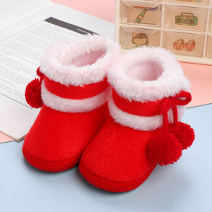 Newborn Booties Baby Socks Shoes Girl Winter Warm Cute Toddler Prewalkers Soft Anti-slip Infant Newborn Crib Crawl Shoes h260929