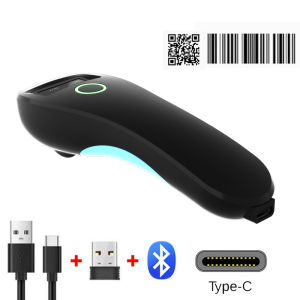 2D Barcode Scanner Bluetooth Mini Handheld Portable 2.4G Wireless 1D QR Code Reader For IOS Android PC
