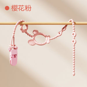 Gantungan Tali Motif Bear Teether Dot Silikon Adjustable Tali Rantai Gantung Empeng Anti Jatuh