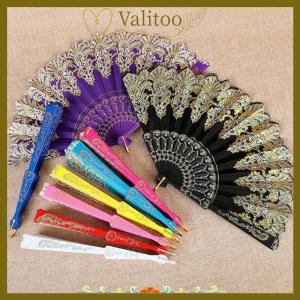 [Valitoo] Cổ Điển Ren Gấp Fan Dance Cầm Tay Người Hâm Mộ Trung Quốc Khiêu Vũ Fan Ảnh Đạo Cụ Đám Cưới Đảng Trang Trí Trang Trí Thủ Công Quà Tặng