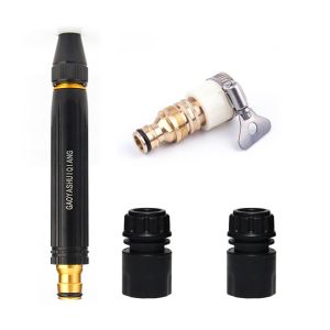 NUVOX High Pressure Garden Hose Nozzle with 10M Hose Sprayer ABS Power Water Hose Gun Leak-proof Water Hose Nozzle with 3 Adjustable Spray Patterns Garden Watering