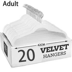 50PCS Non-slip Velvet Hanger Set Premium Durable Flocked Anti-Distortion Hanger 10/20/50PCS