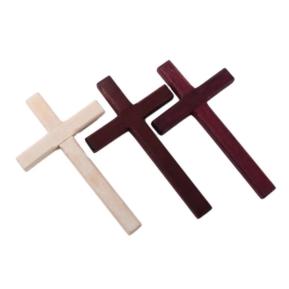 JIJES Wooden Large Long Crucifix Jesus Prayer Christian Christian