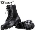 US Ankle Boots Men Outdoor Genuine Leather Panama Soles Tactical Combat Boots Army Hunting Work Boot Man Hiking Shoe 47. 