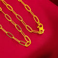 Hot Selling Deal Gold 916 Original Malaysia Ready Stock Original 916 Gold Chain Necklace for Women Rantai Leher Emas Sterling Authentic Japanese and Korean Style Clavicle Chain Not Fade Birthday Valentine Gift. 