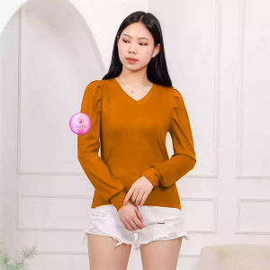 PROMO 1.1 Kaos Wanita V Neck Lengan Panjang 6039