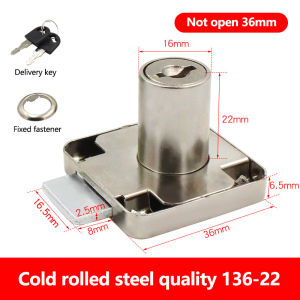 2 Keys Square Drawer Lock Laci Meja Kounter Wardrobe Cabinet Locker Cold-Rolled Steel Home Security Furniture Cam Locks Hardware