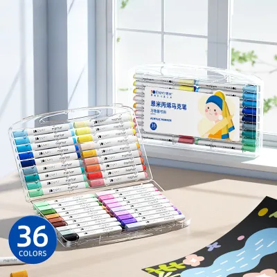 SKISOPGO ปากกาอะคริลิค Acrylic marker pen 12สี/24สี/36สี/60สี กันน้ำ เขียนได้ทุกพื้นผิว