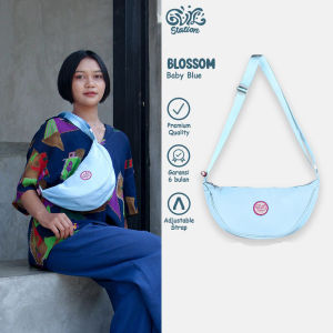 ATVA - Tas Selempang Wanita Tas Slingbag Puff Blossom Series Baby Blue