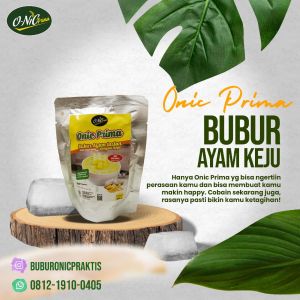 ONIC PRIMA RASA AYAM JAGUNG  (Bubur Beras Organik)