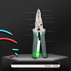 【10 in 1】คีมปอกสายไฟอเนกประสงค์   ปากแหลมคีมช่างไฟฟ้า  LED ทดสอบไฟฟ้า  พร้อมจอ  ด้ามจับกันลื่น ใช้งานได้หลายแบบ