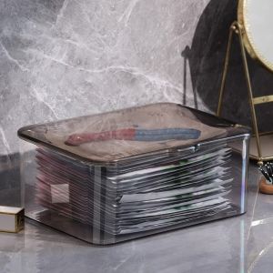 กล่องเก็บมาสก์ เครื่องสําอาง กล่องเก็บของ เดสก์ท็อป ชั้นวางของ ใส โต๊ะเครื่องแป้ง  2019