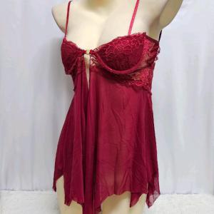 (MAX 80KG)Women Sleepwear Baju Tidur Wanita LVH209  Lingerie Satin Dusty Polyester Cotton Dress