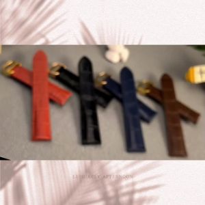 Genuine Leather Strap Replacement For Cartier Tank Solo Men Women Watch Chain Blue red pink Watchband Bracelet Belt 16 18 20mm