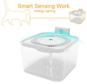Pet Water Fountain Motion Sensor Dispenser Automatic Drinker Feeder Battery Can Rechargeable