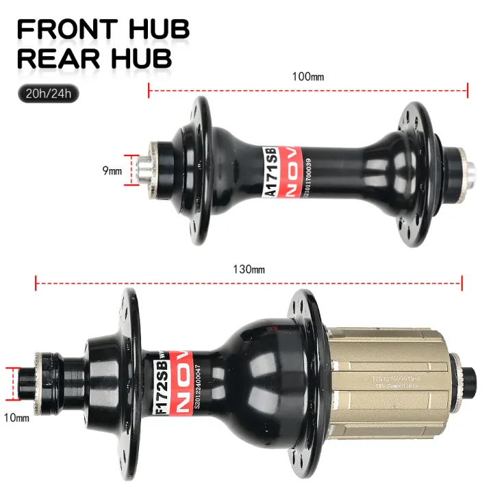 Novatec%20Road%20Bicycle%20Hub%20A171SB/F172SB%20Front%2020H%20Rear%2024H%20Quick%20Release%20Folding%20Bike%20Hub%20Disc%204%20Bearing%20For%208-9-10-11-12%20Speeds%20-%20Image%204