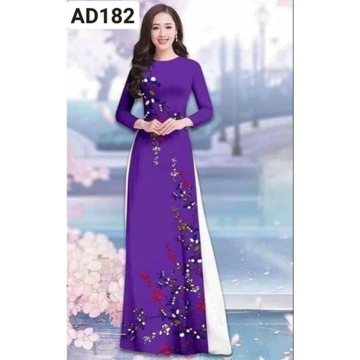 Các mẫu áo dài trung niên in 3D cho các bà các mẹ - Áo Dài Đan Linh ...