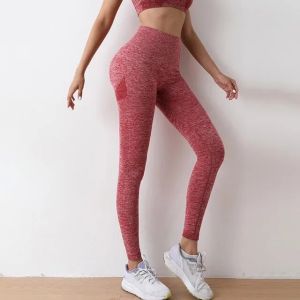 CATHERINE BAGS#9989 Korean high-waisted seamless leggings designed for fitness activities like gym workouts and yoga