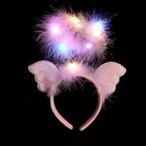 Bando Malaikat Led Angel Headband Glow In The Dark