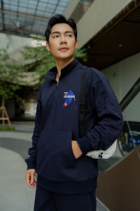 Set bộ áo nỉ nam Dugarco in họa tiết ngực cổ tròn chất liệu giữ ấm tốt độ bền cao 243SS22151A