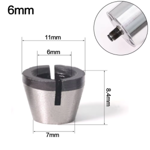 Collet Chuck Adapter untuk Mesin Router Trimmer 1/4 ukuran 6mm/635mm/8mm