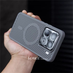 Cooling Case For Xiaomi 15 14 13 Mi 13T Pro POCO F6 F5 F5Pro 5G For Honeycomb Mesh Protective Back Cover Bumper