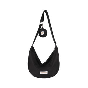 VIVIBAGS#2916 Functional bag 2in1 dumpling bag is a nylon cross-body shoulder bag for womenswith a small matching coin purse nylon .