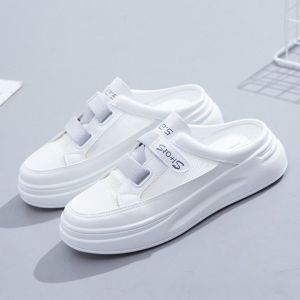 【Quà Tết】Giày sục nữ vải canvas đế độn cao cấp - giày đạp gót nữ tăng chiều cao Basic 3 màu siêu hot Phong cách thời trang