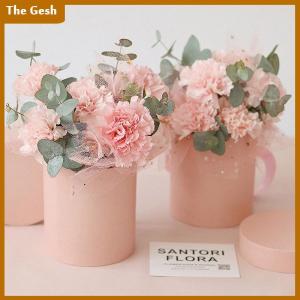 [The Gesh] Flower Box 12cm Round Cardboard Gift Boxes Wedding Party Rose Flower Decoration