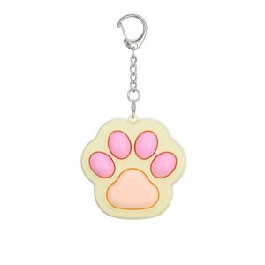 NOBLELUX Mini Cat Paw Fidget Toys Cartoon Kawaii Clicker Clicker Fidget Keychain Cute Sensory Toy Relieve Stress