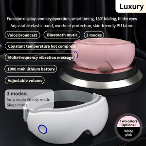 Electronic Eye Massager Air Bag Massage Bluetooth Music Playback LED Display